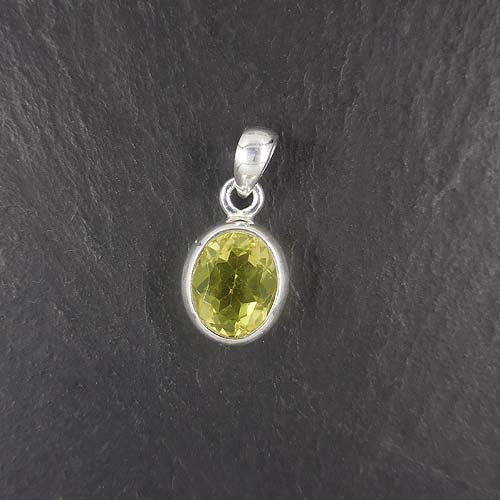 Lemon Citrin Anhänger Oval